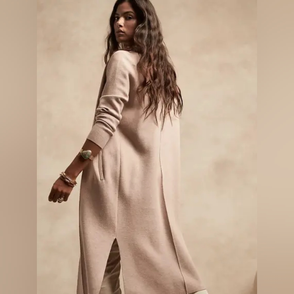Banana Republic Duster Cardigan Sweater Legging Set XS NWT Light Taupe Beige